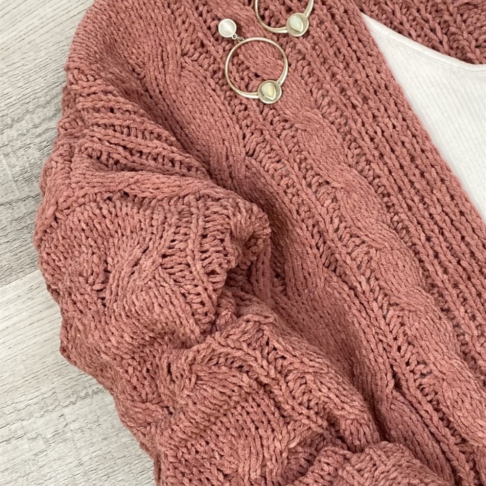 Super Soft Cable Knit Cardigan - Picture 4 of 5